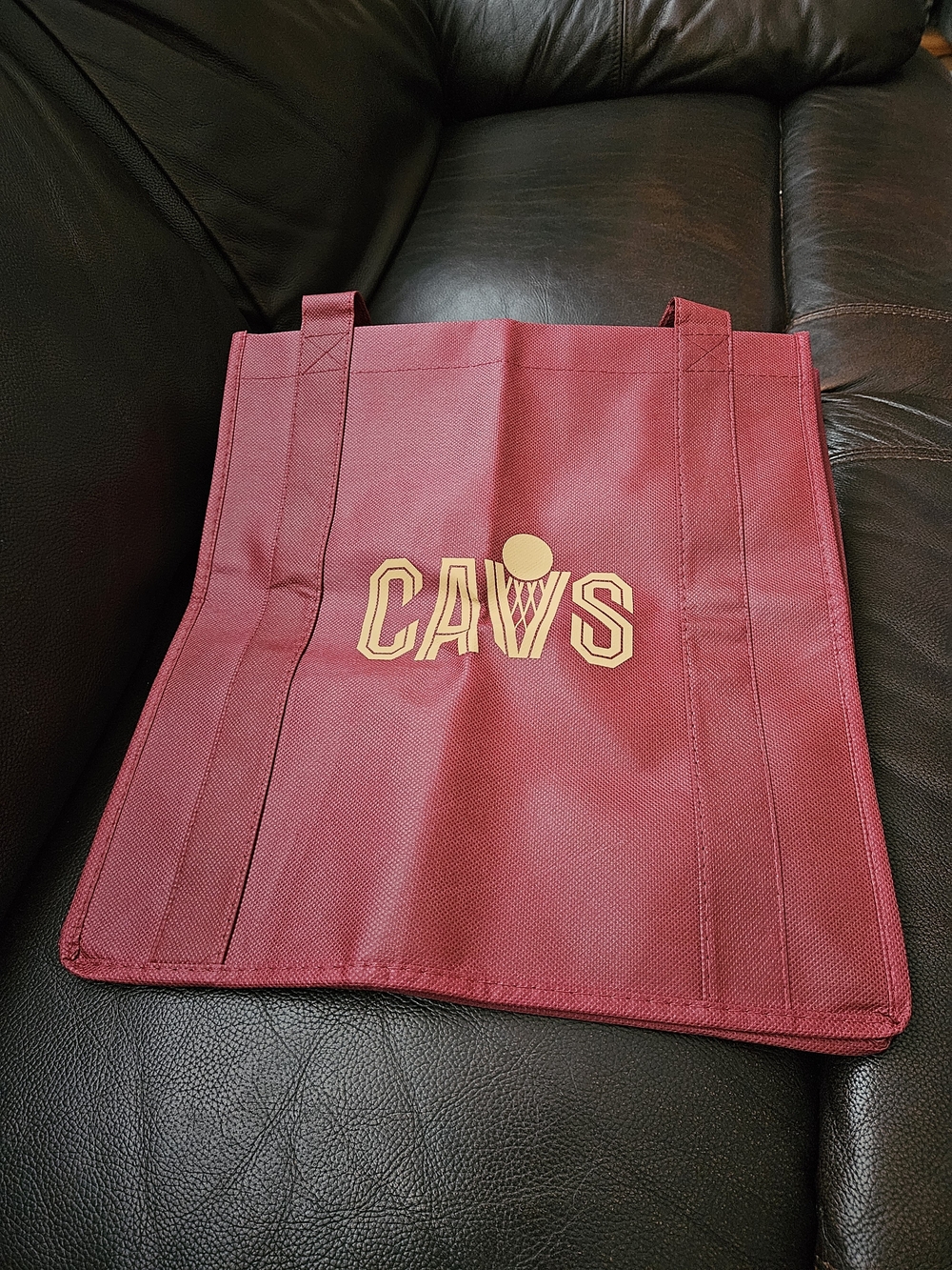 CAVS Maroon Tote Bag - Team Logo Shopper